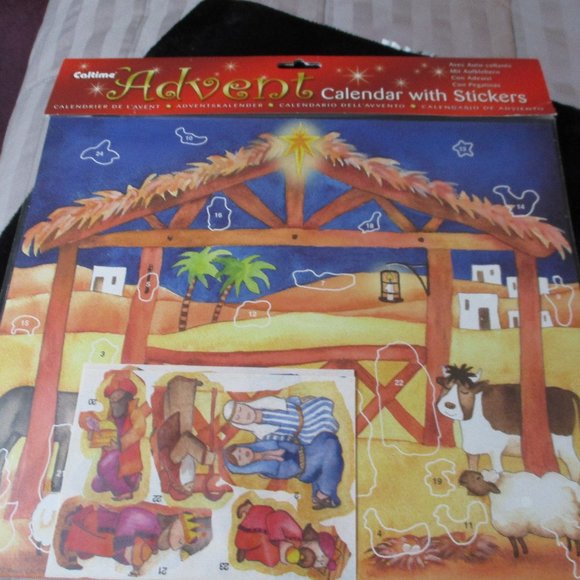 Lot of 2 Christmas Nativity Advent Calendars Made in England by Caltime - Picture 2 of 7